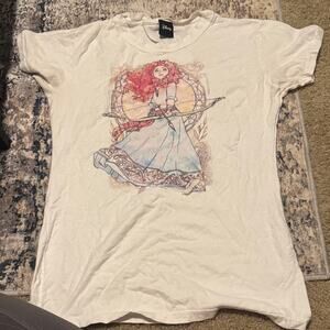 Black Label Disney White Tee with Merida